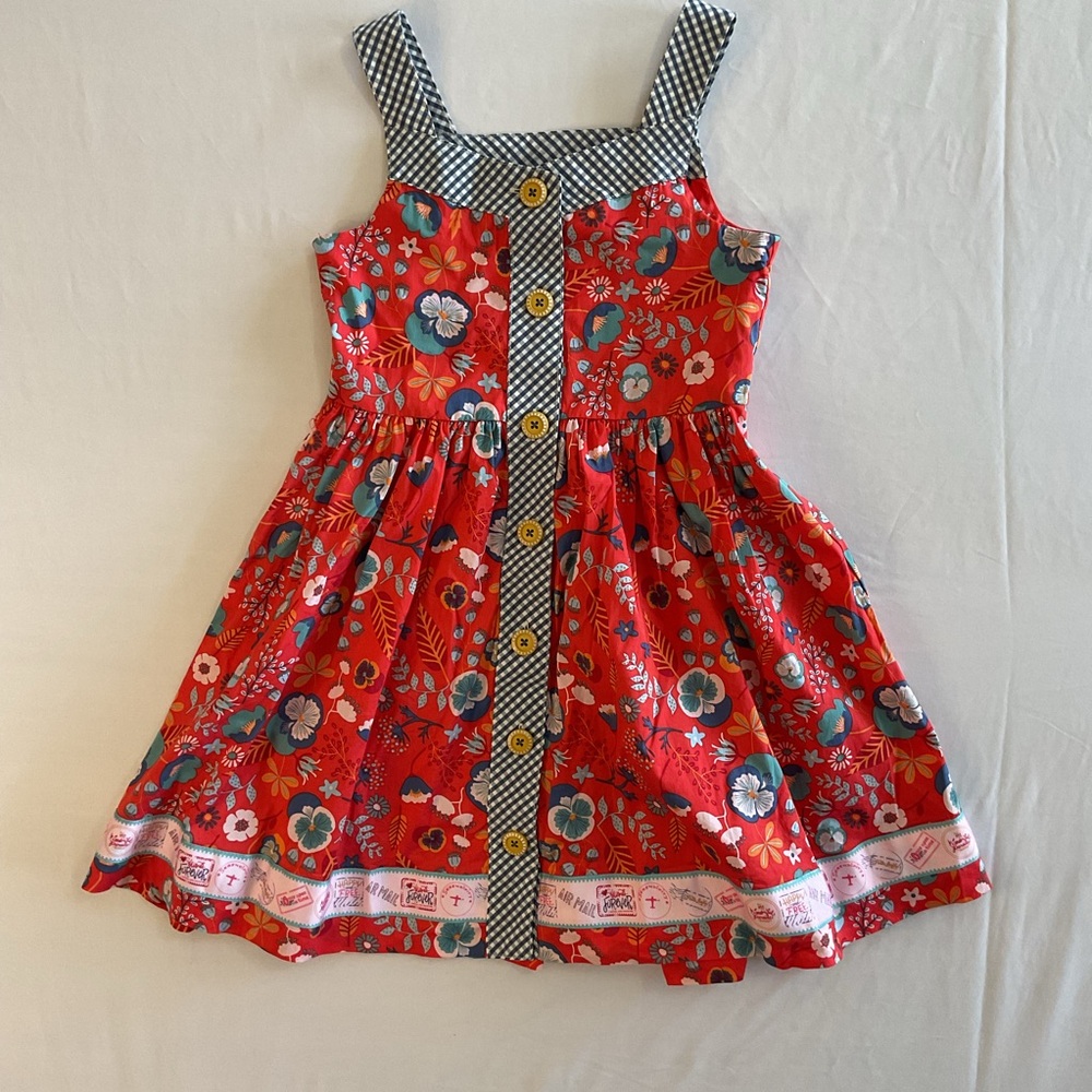 Matilda Jane Girls Floral Red dress Size 8
